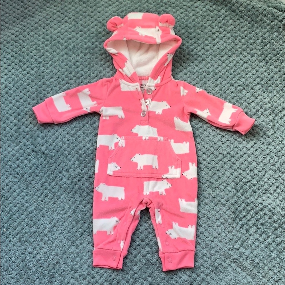 Warm and cozy bear fleece outfit. 🐻